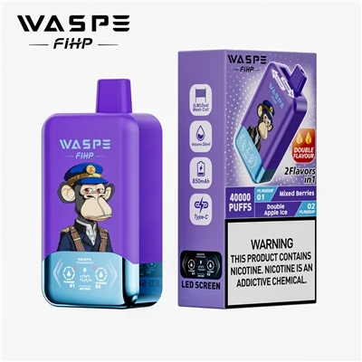 Waspe 40000 Puffs 2 in 1 Vape ir jauns etalons lielas ietilpības vienreizējās...